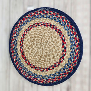 Celebrate Together Americana Braided Placemats (6) 15in Patriotic Round